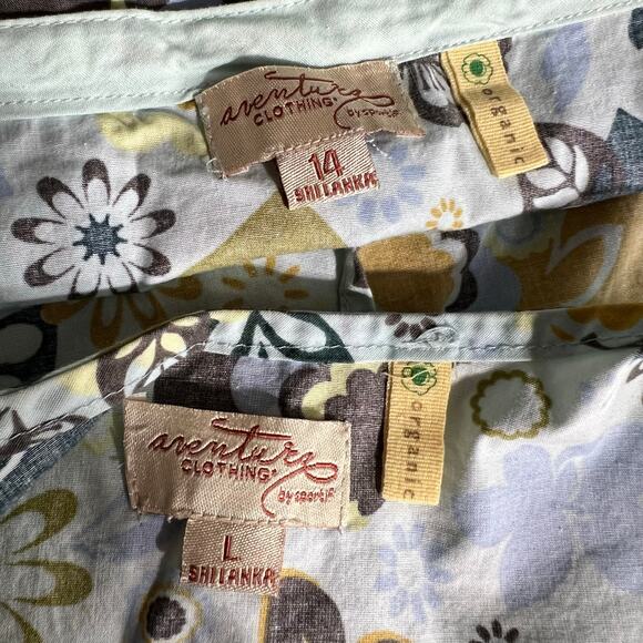 Aventura Clothing Womens Tank Top Skirt Matching Set Floral Print Size 14 Large - Picture 12 of 16